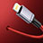 Cargador Cable USB Carga y Datos C03 para Apple iPad Air Rojo