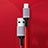 Cargador Cable USB Carga y Datos C03 para Apple iPad Air Rojo