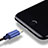 Cargador Cable USB Carga y Datos D01 para Apple iPhone 6 Plus Azul