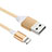 Cargador Cable USB Carga y Datos D04 para Apple iPad Air 3 Oro