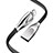 Cargador Cable USB Carga y Datos D05 para Apple iPhone 12 Max Negro