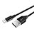 Cargador Cable USB Carga y Datos D06 para Apple iPhone 5C Negro