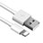 Cargador Cable USB Carga y Datos D12 para Apple iPhone 6 Plus Blanco