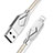 Cargador Cable USB Carga y Datos D13 para Apple iPad Mini 3 Plata