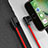Cargador Cable USB Carga y Datos D15 para Apple iPhone 14 Plus Rojo