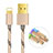 Cargador Cable USB Carga y Datos L01 para Apple iPhone Xs Oro