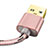 Cargador Cable USB Carga y Datos L01 para Apple iPhone Xs Oro Rosa