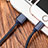 Cargador Cable USB Carga y Datos L04 para Apple iPhone Xs Azul