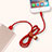 Cargador Cable USB Carga y Datos L05 para Apple iPad 4 Rojo