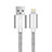 Cargador Cable USB Carga y Datos L07 para Apple iPad Air 4 10.9 (2020) Plata