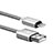 Cargador Cable USB Carga y Datos L07 para Apple iPad Air 4 10.9 (2020) Plata