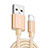 Cargador Cable USB Carga y Datos L08 para Apple iPad Air 4 10.9 (2020) Oro