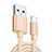 Cargador Cable USB Carga y Datos L08 para Apple iPad Mini 3 Oro