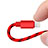 Cargador Cable USB Carga y Datos L10 para Apple iPhone 14 Pro Max Rojo