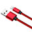 Cargador Cable USB Carga y Datos L11 para Apple iPad Air 2 Rojo