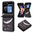 Funda Bumper Lujo Cuero y Plastico Mate Carcasa BF1 para Samsung Galaxy Z Flip5 5G