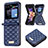 Funda Bumper Lujo Cuero y Plastico Mate Carcasa BF5 para Samsung Galaxy Z Flip5 5G