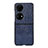 Funda Bumper Lujo Cuero y Plastico Mate Carcasa BH4 para Huawei P60 Pocket