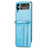 Funda Bumper Lujo Cuero y Plastico Mate Carcasa C01 para Samsung Galaxy Z Flip4 5G