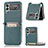 Funda Bumper Lujo Cuero y Plastico Mate Carcasa H01 para Samsung Galaxy Z Flip3 5G