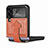 Funda Bumper Lujo Cuero y Plastico Mate Carcasa L05 para Samsung Galaxy Z Flip3 5G