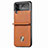 Funda Bumper Lujo Cuero y Plastico Mate Carcasa L09 para Samsung Galaxy Z Flip3 5G