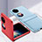 Funda Bumper Lujo Cuero y Plastico Mate Carcasa QK2 para Huawei P60 Pocket