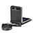 Funda Bumper Lujo Cuero y Plastico Mate Carcasa S04D para Samsung Galaxy Z Flip5 5G