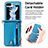 Funda Bumper Lujo Cuero y Plastico Mate Carcasa S07D para Samsung Galaxy Z Flip5 5G