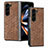 Funda Bumper Lujo Cuero y Plastico Mate Carcasa S07D para Samsung Galaxy Z Fold5 5G