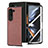 Funda Bumper Lujo Cuero y Plastico Mate Carcasa SD10 para Samsung Galaxy Z Fold5 5G