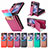 Funda Bumper Lujo Cuero y Plastico Mate Carcasa SD12 para Oppo Find N2 Flip 5G