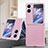 Funda Bumper Lujo Cuero y Plastico Mate Carcasa SD2 para Oppo Find N2 Flip 5G