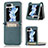 Funda Bumper Lujo Cuero y Plastico Mate Carcasa SD3 para Samsung Galaxy Z Flip5 5G