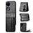 Funda Bumper Lujo Cuero y Plastico Mate Carcasa SD4 para Huawei P60 Pocket
