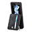 Funda Bumper Lujo Cuero y Plastico Mate Carcasa SD7 para Samsung Galaxy Z Flip5 5G