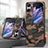 Funda Bumper Lujo Cuero y Plastico Mate Carcasa SD9 para Oppo Find N2 Flip 5G