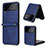 Funda Bumper Lujo Cuero y Plastico Mate Carcasa T02 para Samsung Galaxy Z Flip4 5G