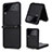 Funda Bumper Lujo Cuero y Plastico Mate Carcasa T02 para Samsung Galaxy Z Flip4 5G