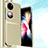 Funda Bumper Lujo Cuero y Plastico Mate Carcasa ZL3 para Huawei P60 Pocket