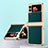 Funda Bumper Lujo Cuero y Plastico Mate Carcasa ZL3 para Samsung Galaxy Z Flip3 5G