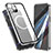 Funda Bumper Lujo Marco de Aluminio Espejo 360 Grados Carcasa con Mag-Safe Magnetic para Apple iPhone 15 Pro