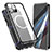 Funda Bumper Lujo Marco de Aluminio Espejo 360 Grados Carcasa con Mag-Safe Magnetic para Apple iPhone 16 Pro Max