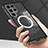 Funda Bumper Lujo Marco de Aluminio Espejo 360 Grados Carcasa con Mag-Safe Magnetic para Samsung Galaxy S23 Ultra 5G