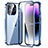 Funda Bumper Lujo Marco de Aluminio Espejo 360 Grados Carcasa LO1 para Apple iPhone 14 Pro Max