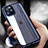 Funda Bumper Lujo Marco de Aluminio Espejo 360 Grados Carcasa T04 para Apple iPhone 12 Pro Max