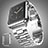 Funda Bumper Lujo Marco de Aluminio para Apple iWatch 2 42mm Plata