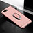 Funda Bumper Lujo Marco de Metal y Plastico Carcasa con Anillo de dedo Soporte T01 para Oppo R15X