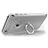 Funda Bumper Lujo Marco de Metal y Plastico con Anillo de dedo Soporte para Apple iPhone 6S Plata