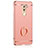 Funda Bumper Lujo Marco de Metal y Plastico con Anillo de dedo Soporte para Huawei Mate 9 Lite Oro Rosa